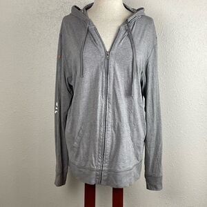 EUC District Womens Gray Microsoft Zip-up Hoodie Size XL